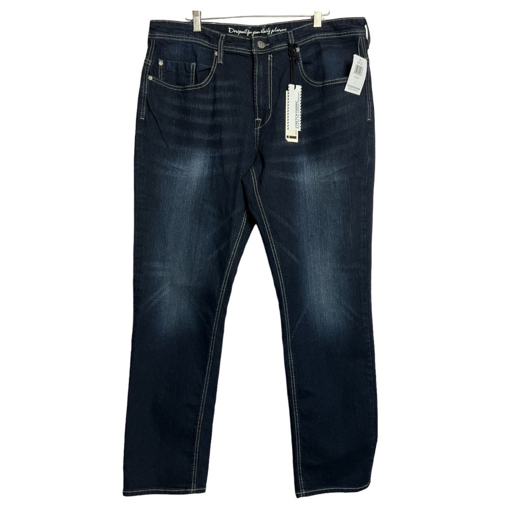 NWT Mens Jeans By Buffalo Tinted Blue jean Size 38/32